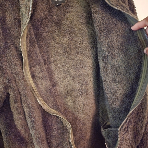 FLASH SALE 🔥 Ci Sono Olive Green Faux Fur Full Zip Jacket Sz 1X NWT - Picture 9 of 11